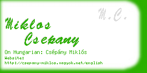 miklos csepany business card